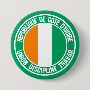 Ivory Coast Round Emblem 7.5 Cm Round Badge