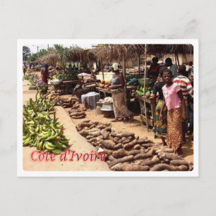 Ivory Coast - Traditional Market - Postcard
