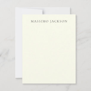 Ivory Color Minimalist Plain Modern Aesthetic Card