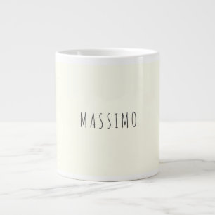 Ivory Color Minimalist Plain Modern Aesthetic Large Coffee Mug