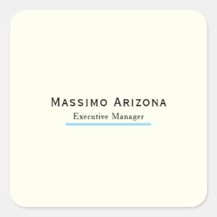 Ivory Color Plain Modern Minimalist  Square Sticker