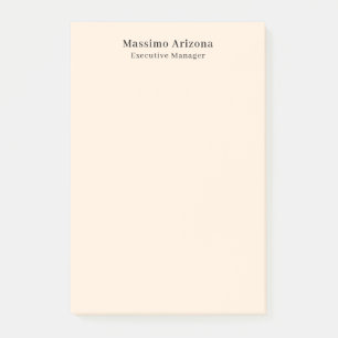 Ivory Color Plain Professional Modern Minimalist Post-it Notes