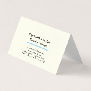 Ivory Colour Plain Modern Minimalist Business Card