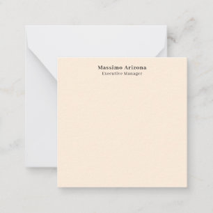 Ivory Colour Plain Professional Modern Minimalist Card