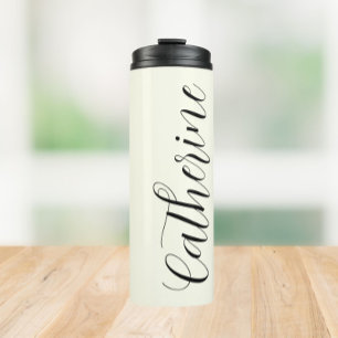Ivory Colour Stylised Name Wedding Bridesmaid Thermal Tumbler