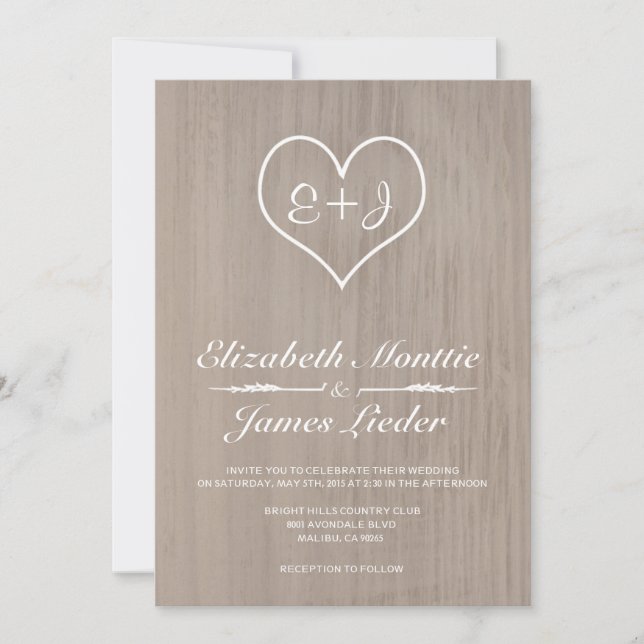 Ivory Country Wedding Invitations (Front)