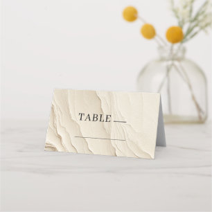 Ivory Cream Bohemian Textured Table Place Card