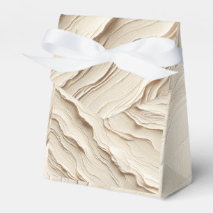 Ivory Cream Bohemian Textured Wedding Favour Box