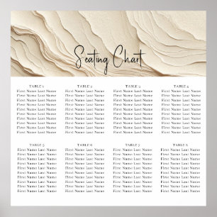 Ivory Cream Bohemian Textured Wedding Poster