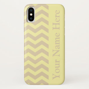 Ivory Cream Neutral Chevrons iPhone X Case