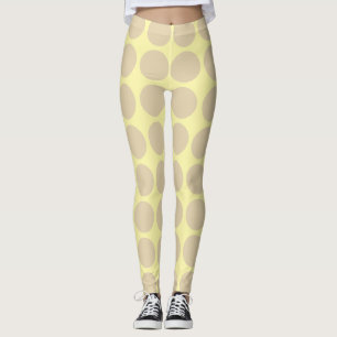 Ivory Cream Neutral Dots Leggings