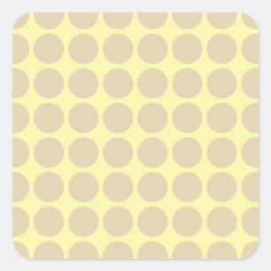 Ivory Cream Neutral Dots Square Sticker