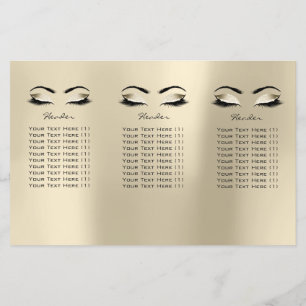 Ivory Creamy Makeup Eyes Lashes DL 3 Leaflet Flyer