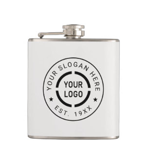 Ivory Custom Logo branded promotional Flask