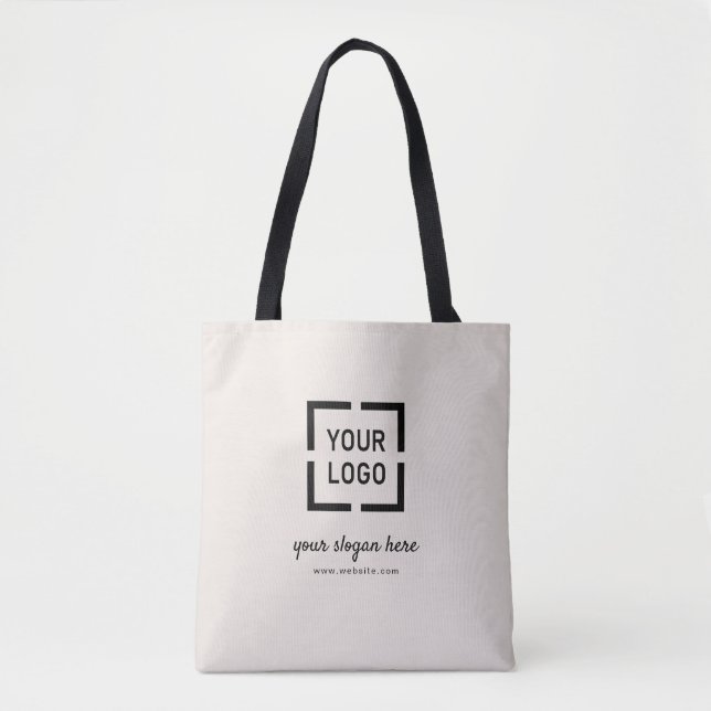 Ivory custom Logo branded promotional Tote Bag (Front)