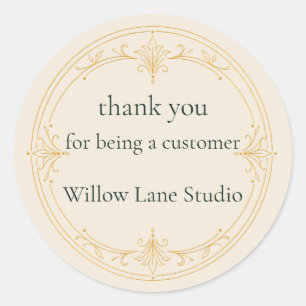 Ivory Customer Thank You Sticker