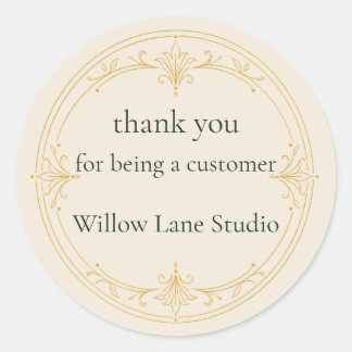 Ivory Customer Thank You Sticker