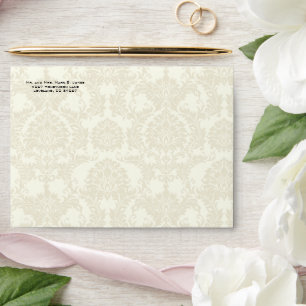 Ivory Damask Envelopes