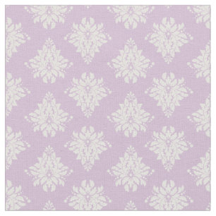 Ivory Damasks on Light Purple Fabric