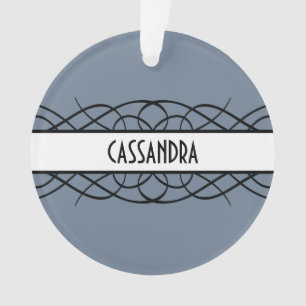 Ivory Deco Flourish Acrylic Ornament