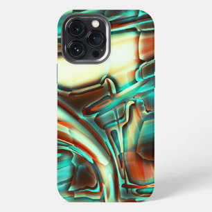 Ivory digital with burnt tone and some mint film iPhone 13 pro max case