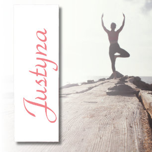 Ivory Elegant Name Stylish Simple Yoga Mat