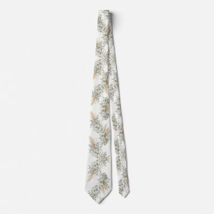 Ivory Eucalyptus Pampas Tie