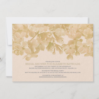 Ivory Floral Bridal Shower Invitations