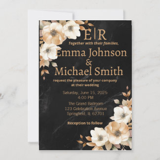 Ivory Floral Dream Wedding Invitation