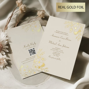 Ivory Floral Wedding Gold