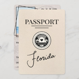 Ivory Florida Passport Save The Date