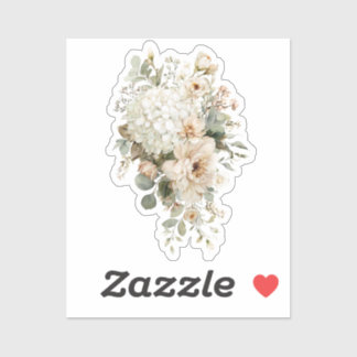 Ivory Flower Arrangements Sticker – Elegant Floral