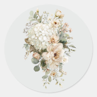 Ivory Flower Arrangements Sticker – Elegant Floral