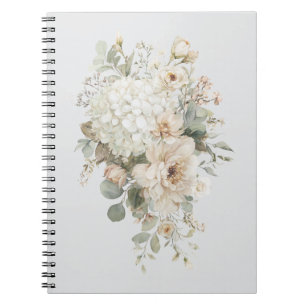 Ivory Flower Arrangements Sticker – Elegant Floral Notebook
