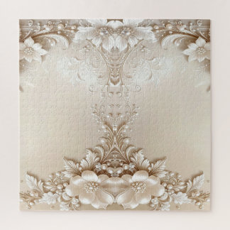 Ivory Flowers Jigsaw Puzzle