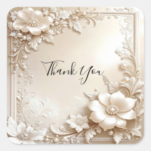 Ivory Flowers Sticker