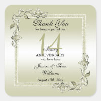 Ivory Gem & Glitter 14th Wedding Anniversary