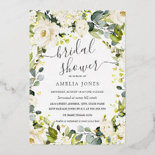 Ivory Gold Floral Butterfly Bridal Shower