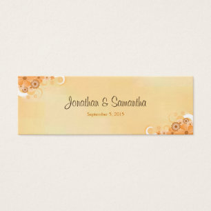 Ivory Gold Floral Hibiscus Small Wedding Favour Ta