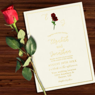 Ivory Gold Rose Wedding