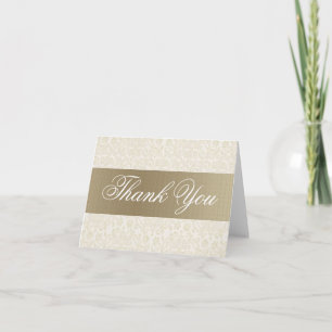 Ivory & Gold Thank You Card