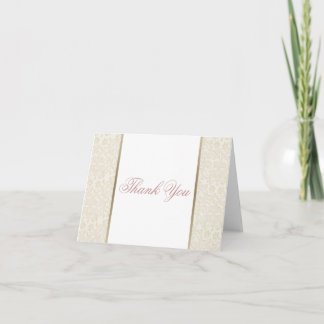 Ivory & Gold Thank You Card