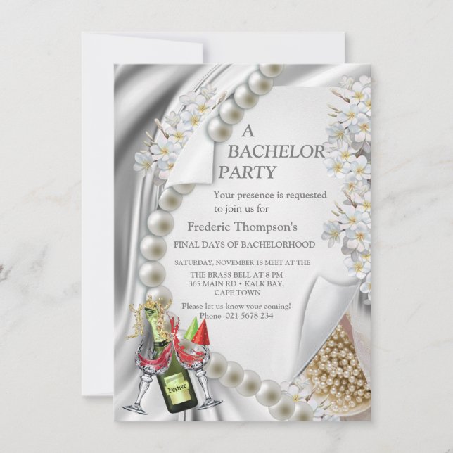 Ivory,Green,Blue,Gold Silk &  Bachelor Party (Front)