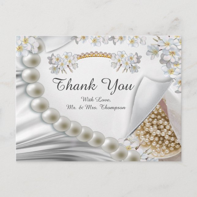 Ivory,Green,Blue,gold Silk & Pearl Tank Y Postcard (Front)