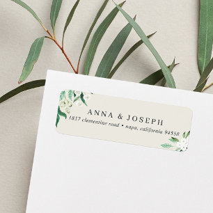 Ivory   Greenhouse Botanical Return Address Label