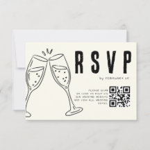 Ivory Hand Drawn Illustration Minimalist Wedding 