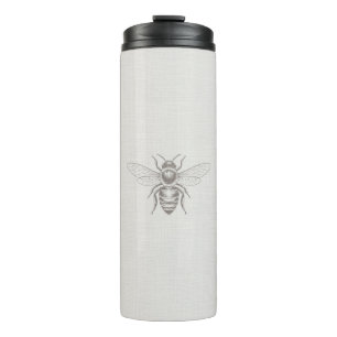 Ivory Honey Bee French Country Vintage Rustic Thermal Tumbler