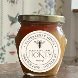 Ivory Honey Label with Vintage Queen Bee