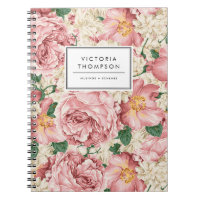 Ivory Hydrangeas and Pink Garden Roses Floral