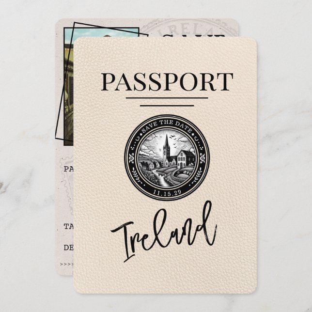 Ivory Ireland Passport Save The Date (Front/Back)
